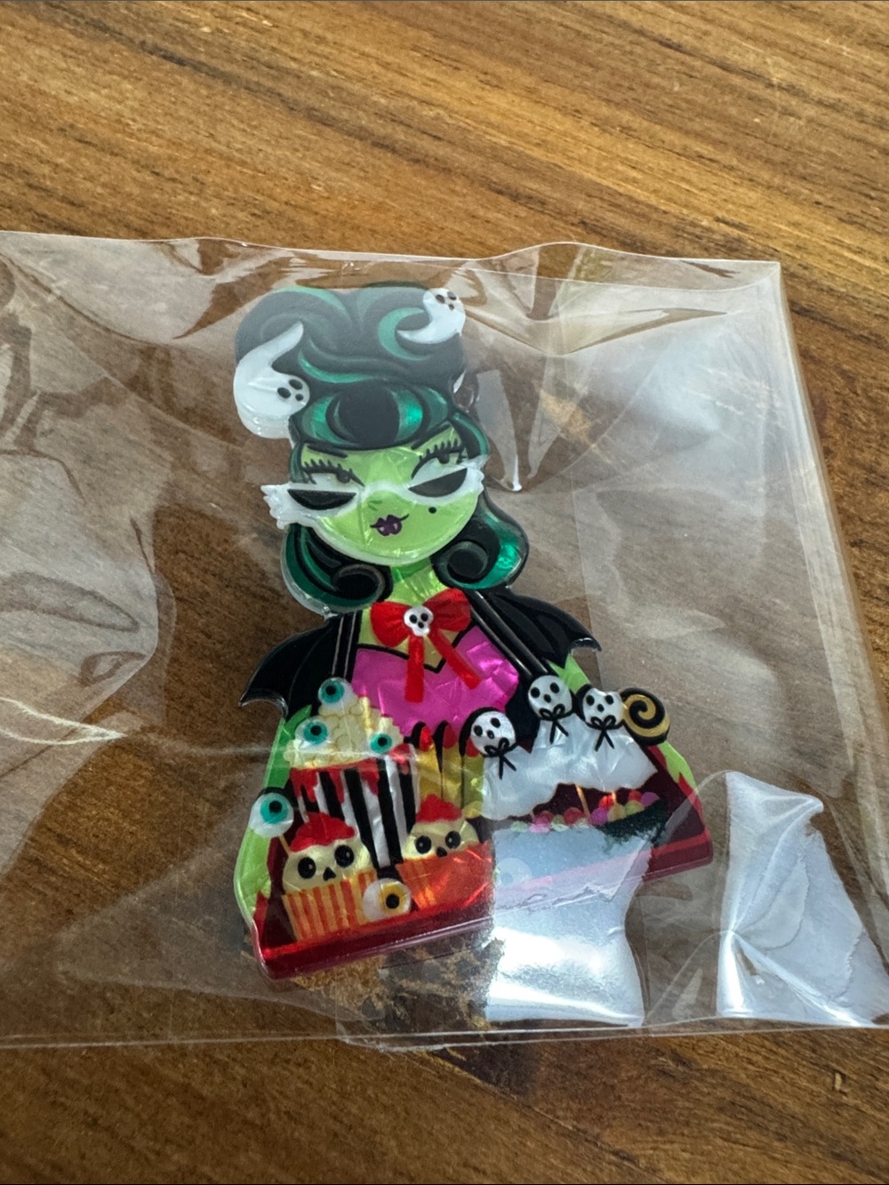 Green Ghoul Acrylic Pin